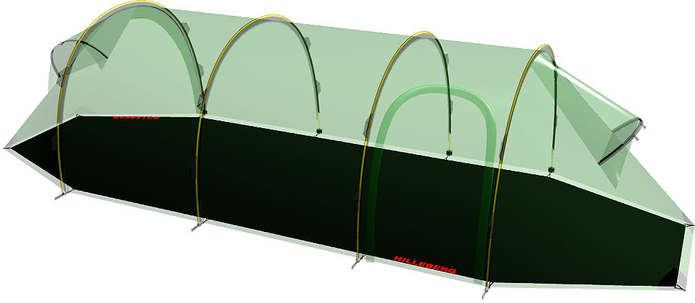 Hilleberg Keron 4 GT Tunnel tent grün 4 Persons - Transa.ch