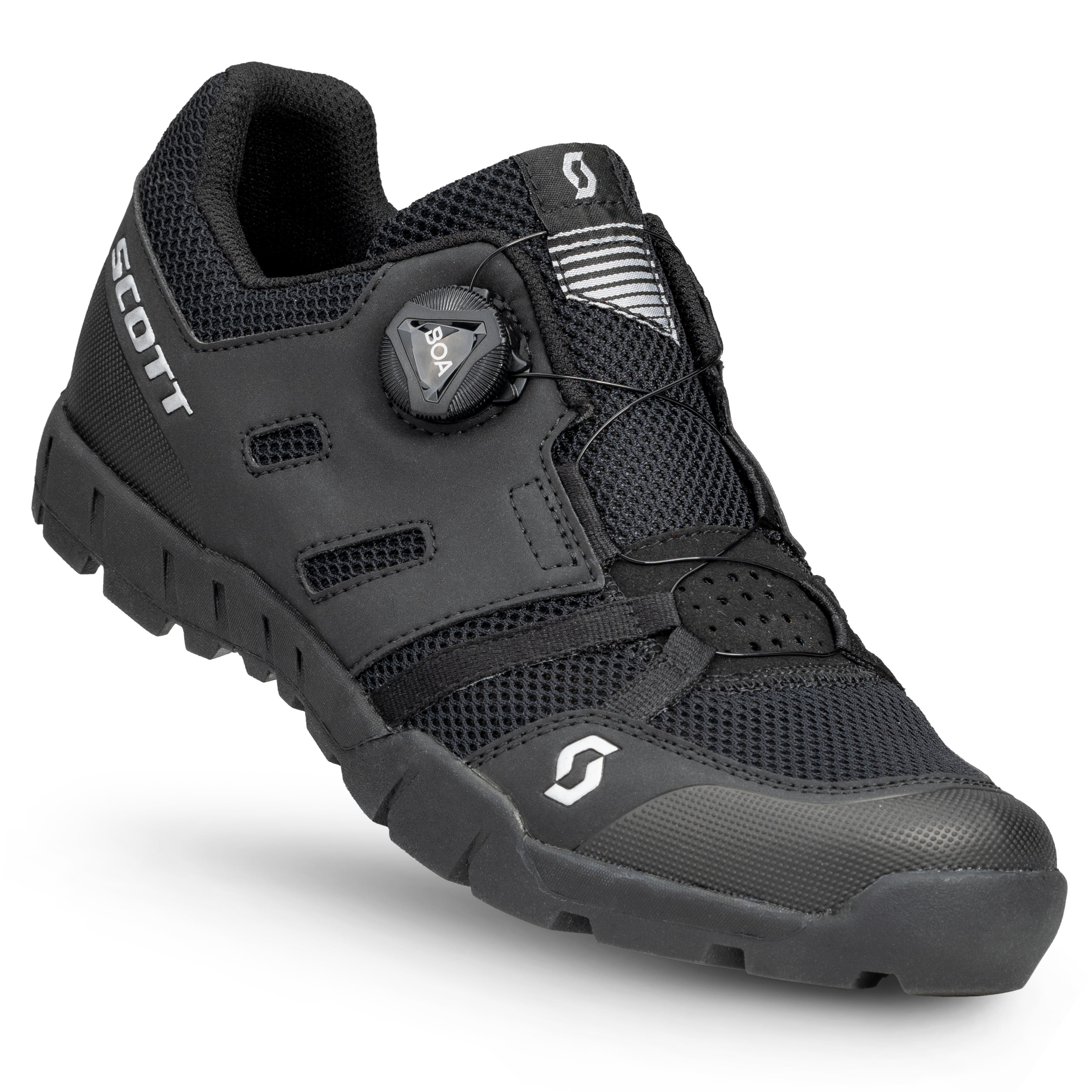Chaussures vtt et gravel - SCOTT Crus-R Boa - gris foncé décor noir