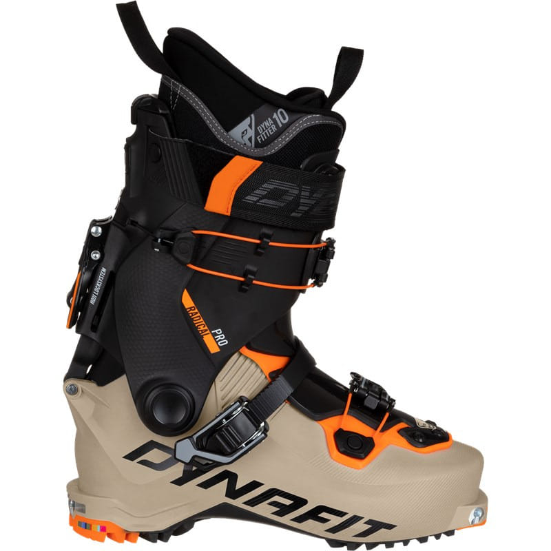 Dynafit Radical Pro Ski boots rock khaki/fluo orange 28.5 - Transa.ch
