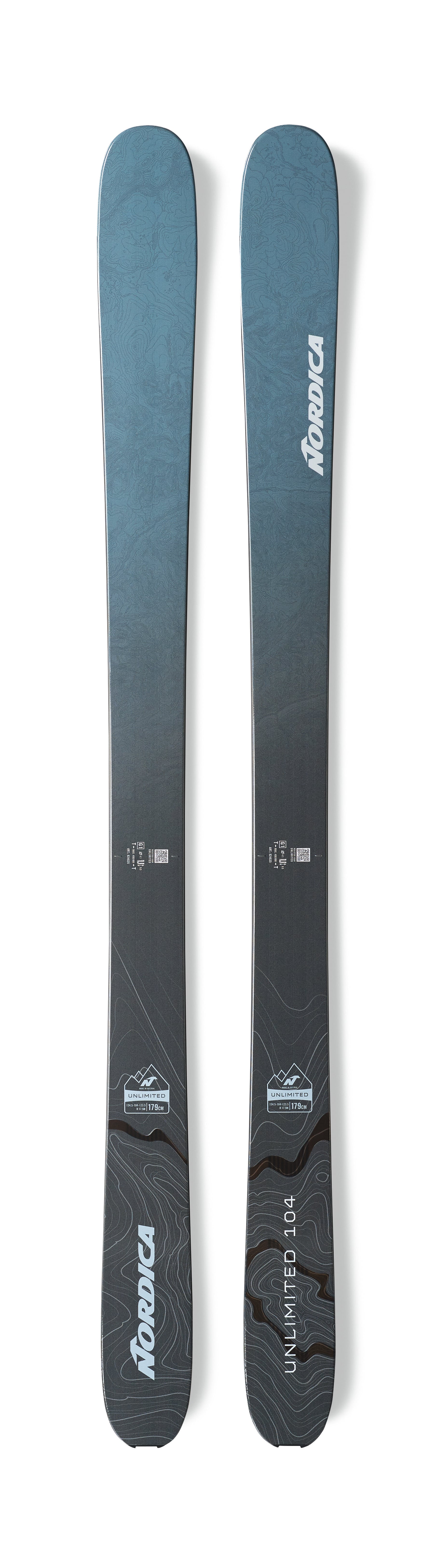Nordica Unlimited 104 Touring ski blue/grey 179 cm - Transa.ch