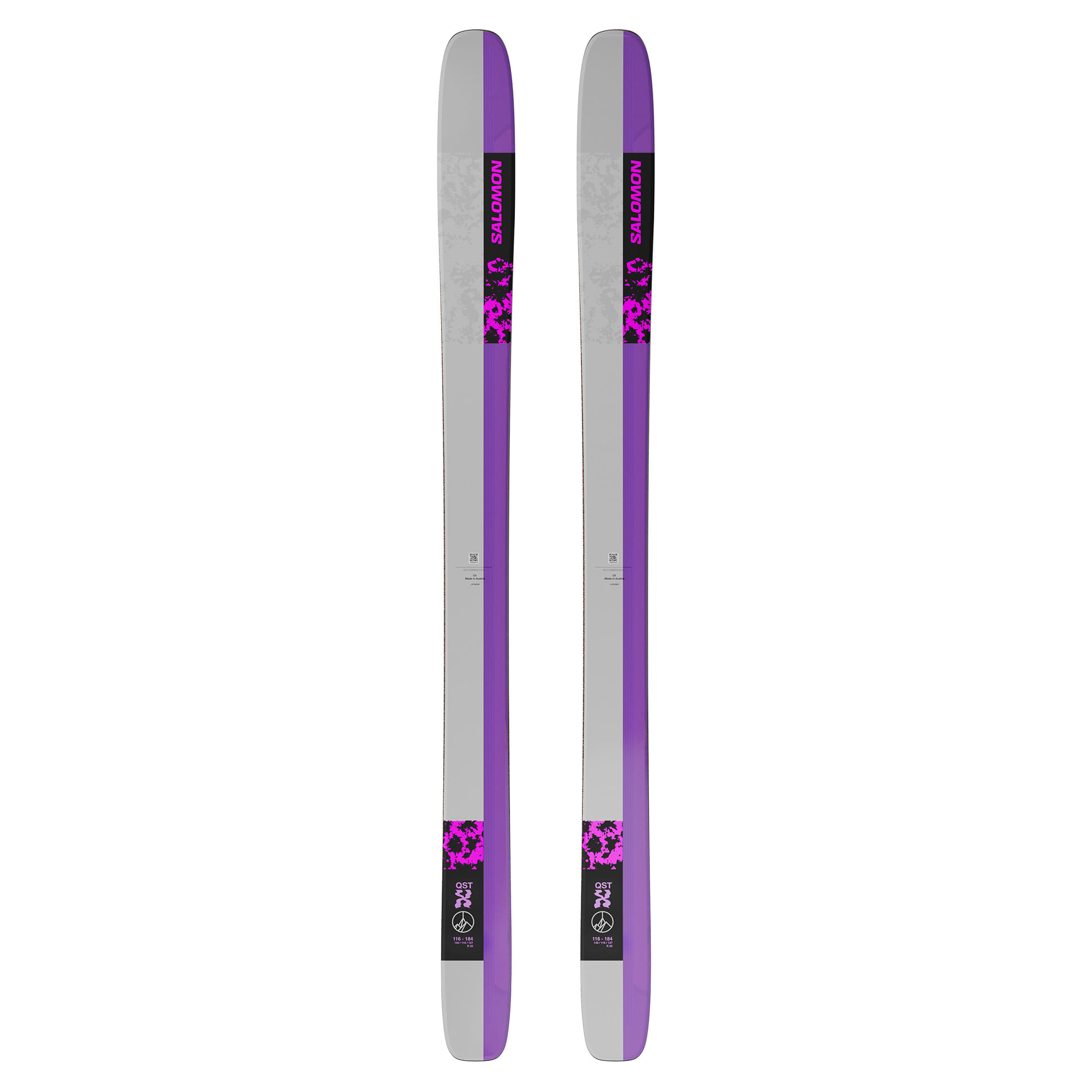 Salomon QST X Freeride Ski black/shocking pink/lunar 184 cm