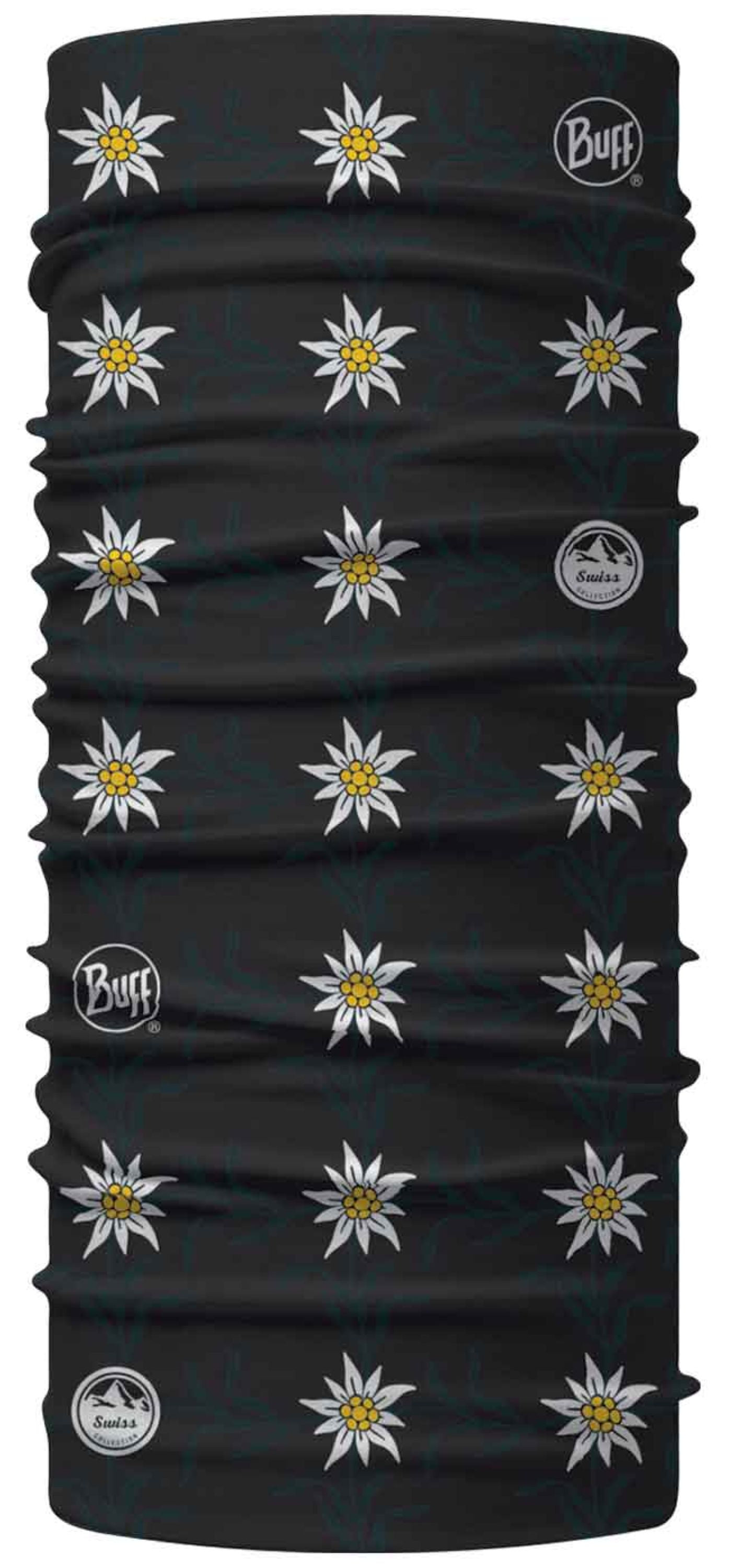 Buff Original Swiss Collection Neck tube scarf one size edelweiss black ...