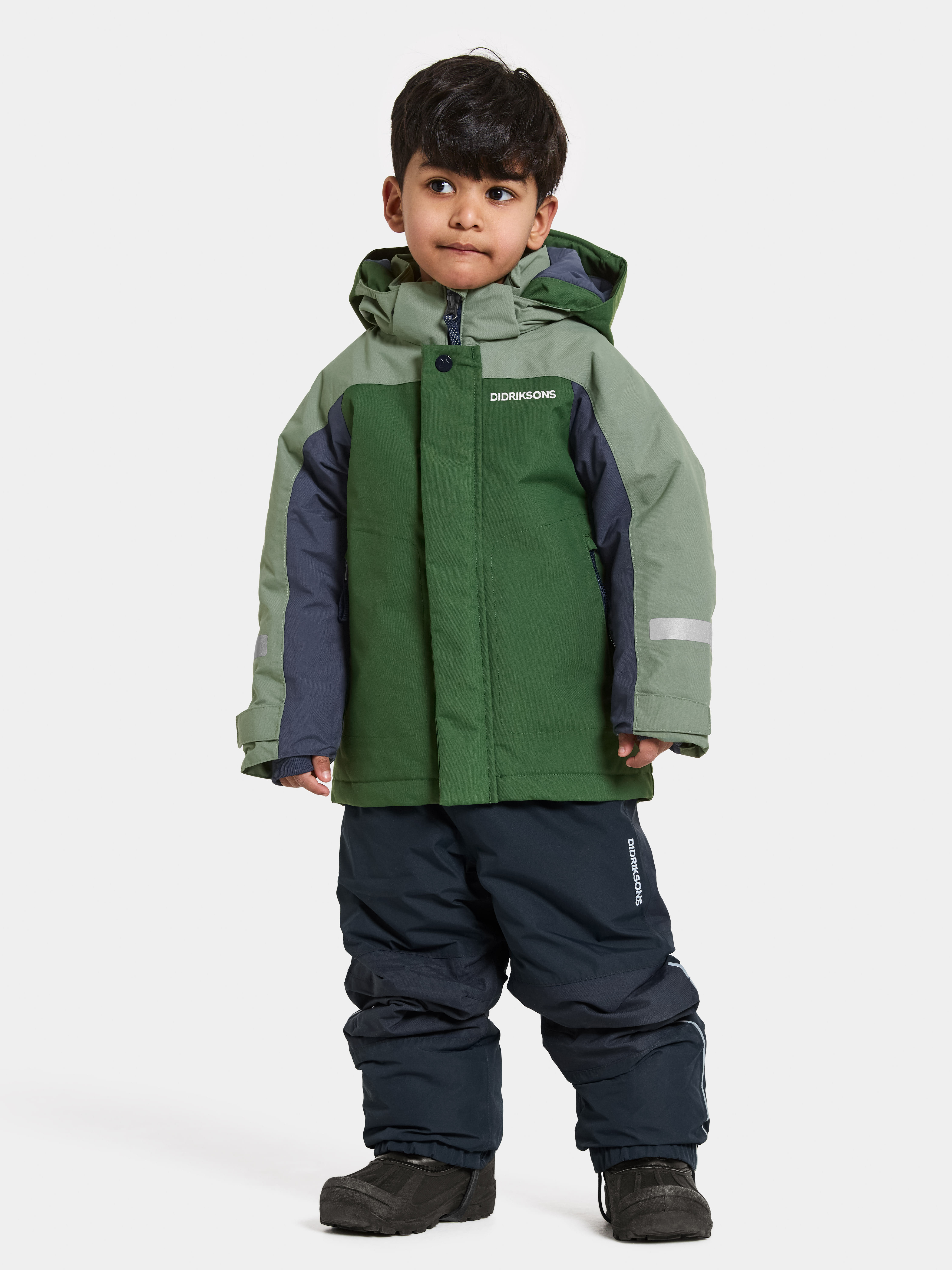 Didriksons Neptun Kids Jacket 4 Skijacke pine green 90 Kinder