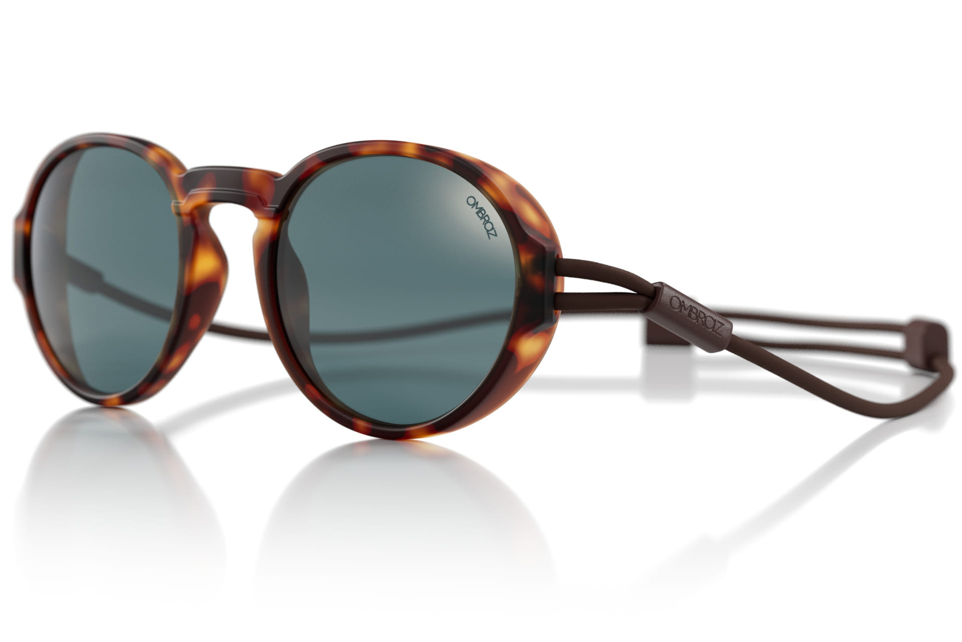 Ombraz Viale, Polarized Grey Sunglasses narrow Tortoise - Transa.ch