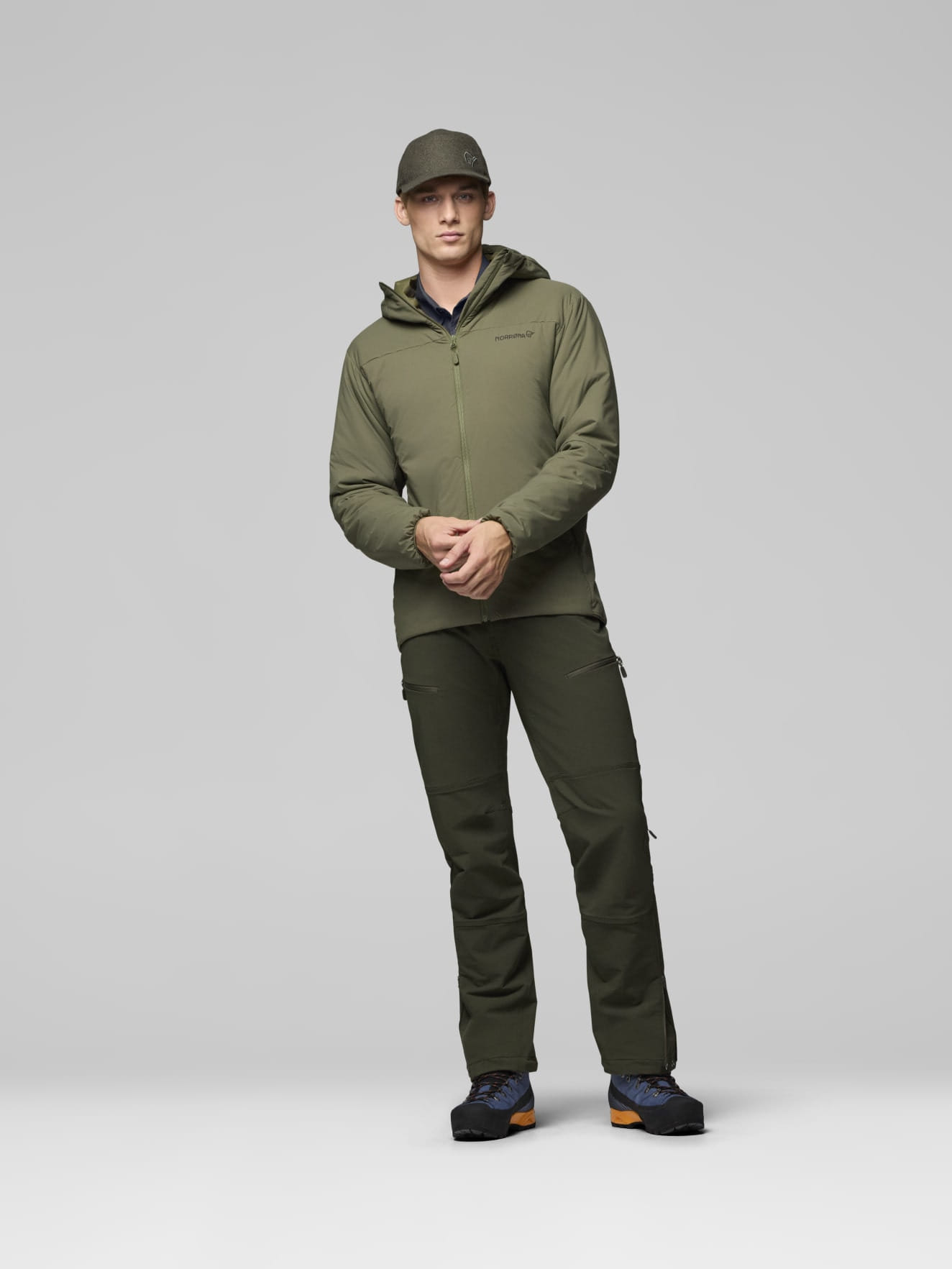 Norrona femund thermo60 Zip Hood M's Isolationsjacke olive night
