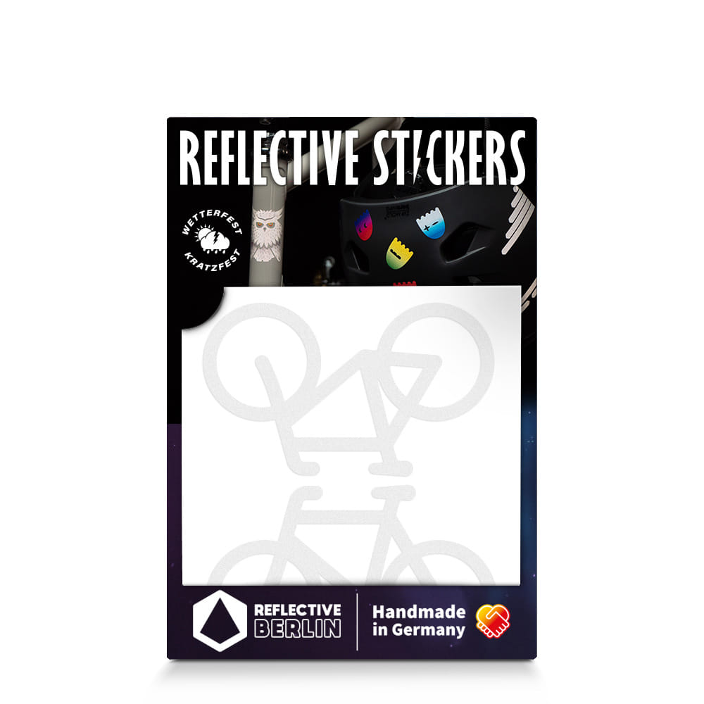 Reflective Berlin Reflective Stickers Bicycles Velo Sicherheit white ...